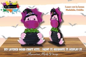 Halloween Witch Dinosaur Shelf Sitter DIY Kit