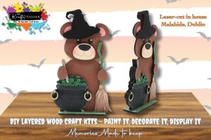 Halloween Witch Teddy Shelf Sitter DIY Kit