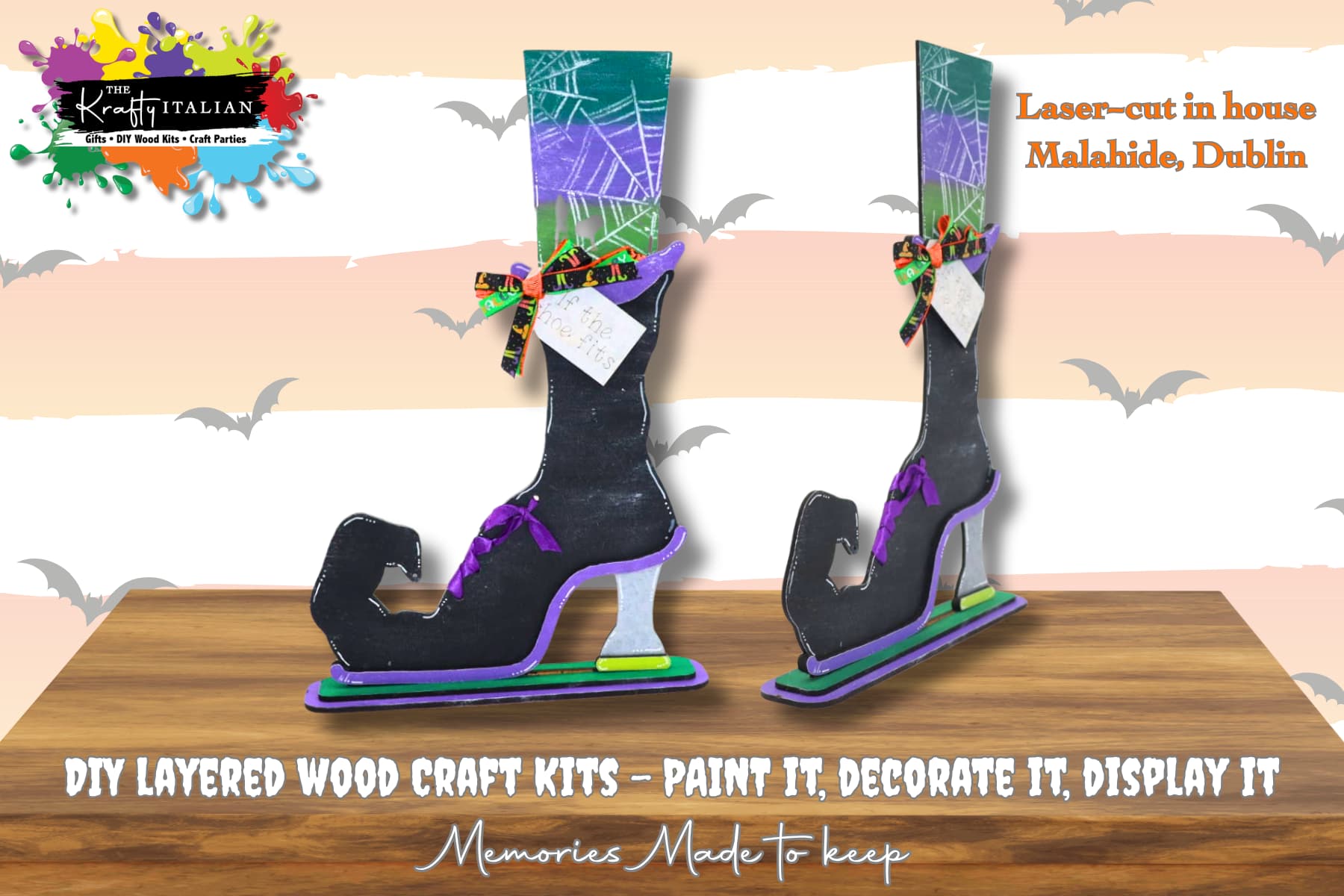 Halloween Witch’s Boot Shelf Sitter DIY Kit