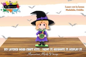Halloween Cute Witch with Potion Shelf Sitter DIY Kit