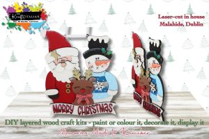 Merry Christmas Friends Hanging Sign DIY Wood Craft Kit