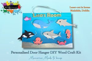 Personalised Sea Creatures Door Hanger DIY Wood Craft Kit